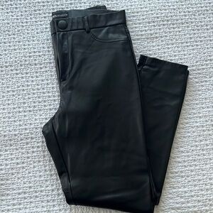 Zara patent leather pants high rise with